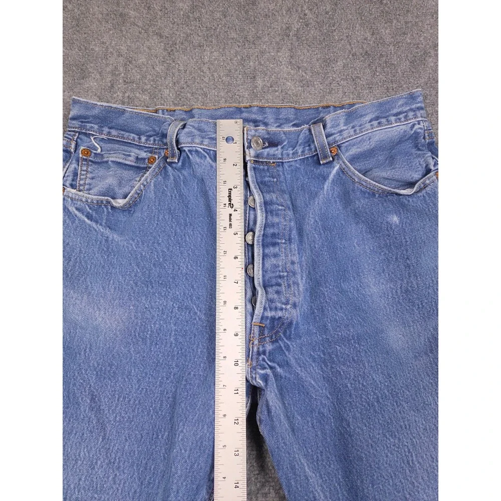 Levi's 501 Original Fit Jeans Mens 38x38 Blue Straight Leg Button Fly Denim 88/6